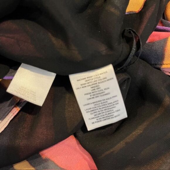 Great Jones Vibrant Orchid Wrap Dress Midi Layered Orange Purple Pink Medium - Picture 8 of 13